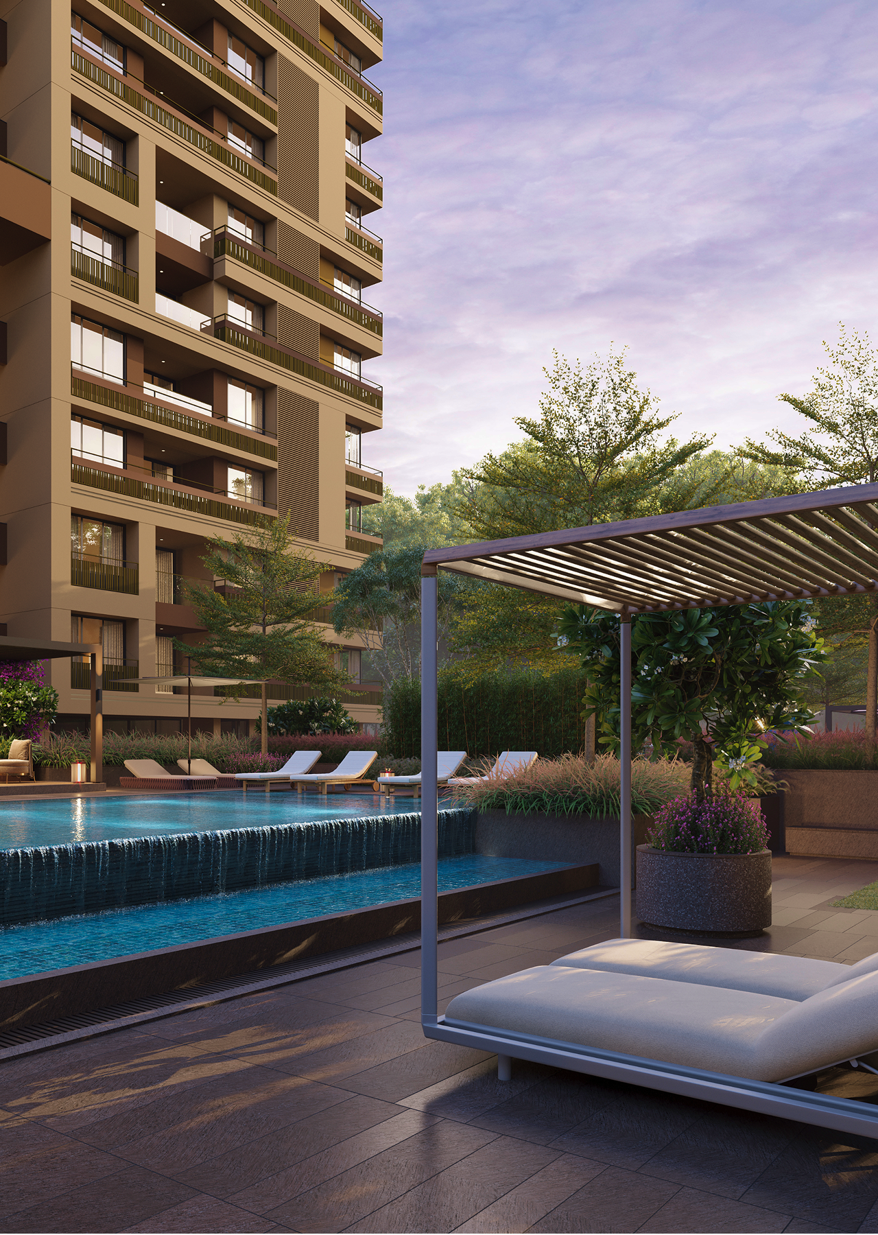 Four homes per floor.