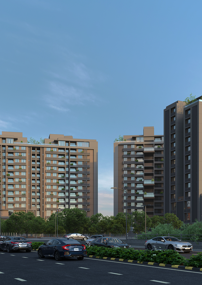 Thoughtful 3 BHK interiors.